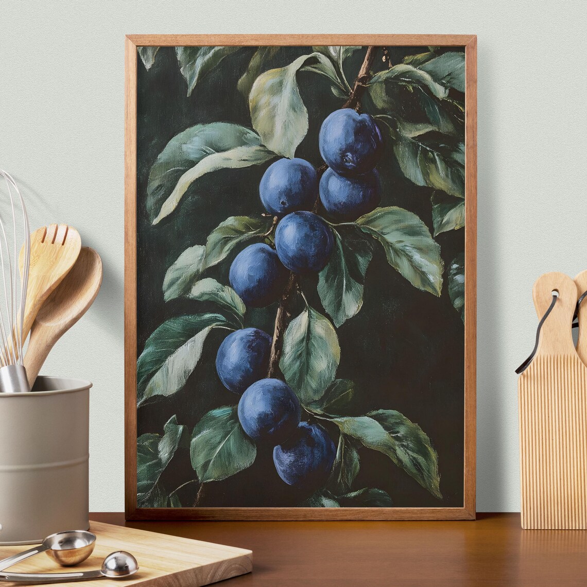 Plums Vintage Botanical Still Life Art Print - Image 3