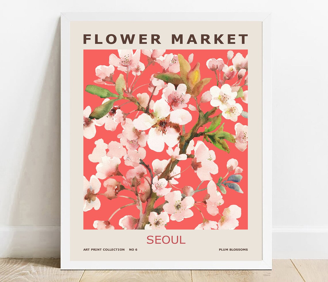 Seoul Botanical Plum Blossom Art Print