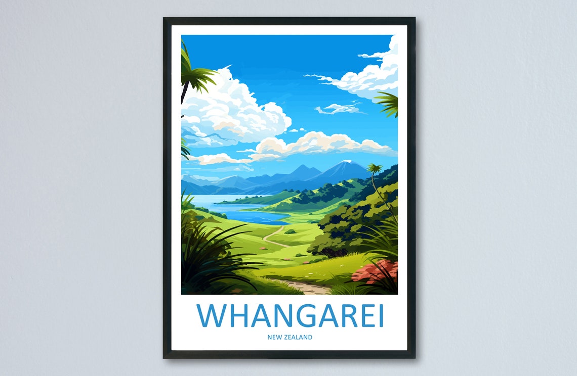 Whangarei Travel Print Wall Art Whangarei Wall Hanging Home Dcor Whangarei Gift Art Lovers New Zealand Art Lover Gift Print Whangarei