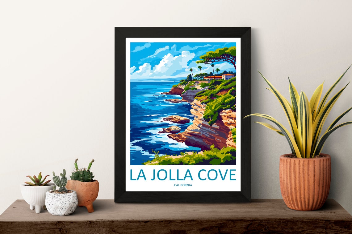 La Jolla Cove California Dramatic Ocean Cliff Scenic View Poster - Image 3