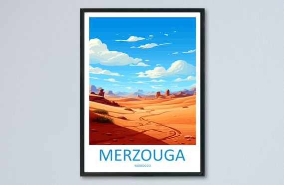 Merzouga Travel Print Wall Art Hanging Home Dcor Gift Lovers Morocco Lover