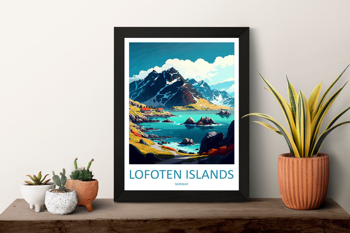 Dramatic Lofoten Islands Norway Arctic Coastal Mountain Fjord Poster - Image 3