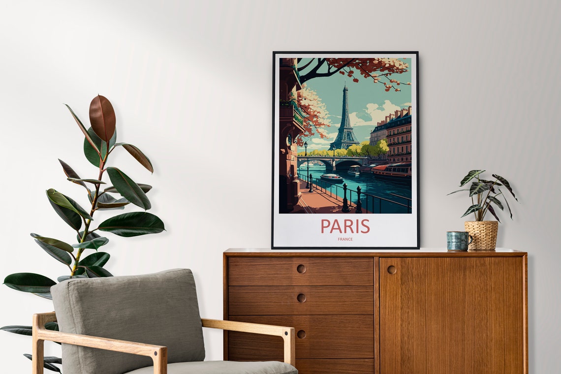 Paris Travel Poster, Europe Wall Decor - Image 2