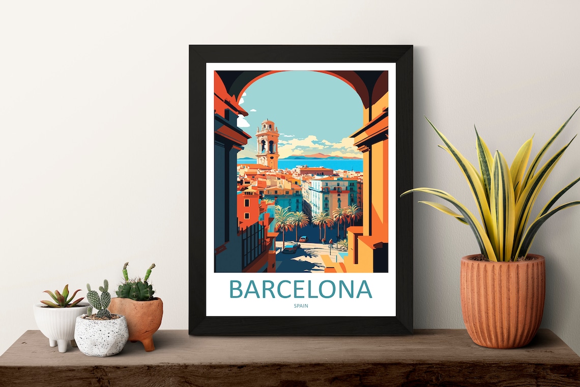Barcelona Travel Poster, Spain Home Decor - Image 3