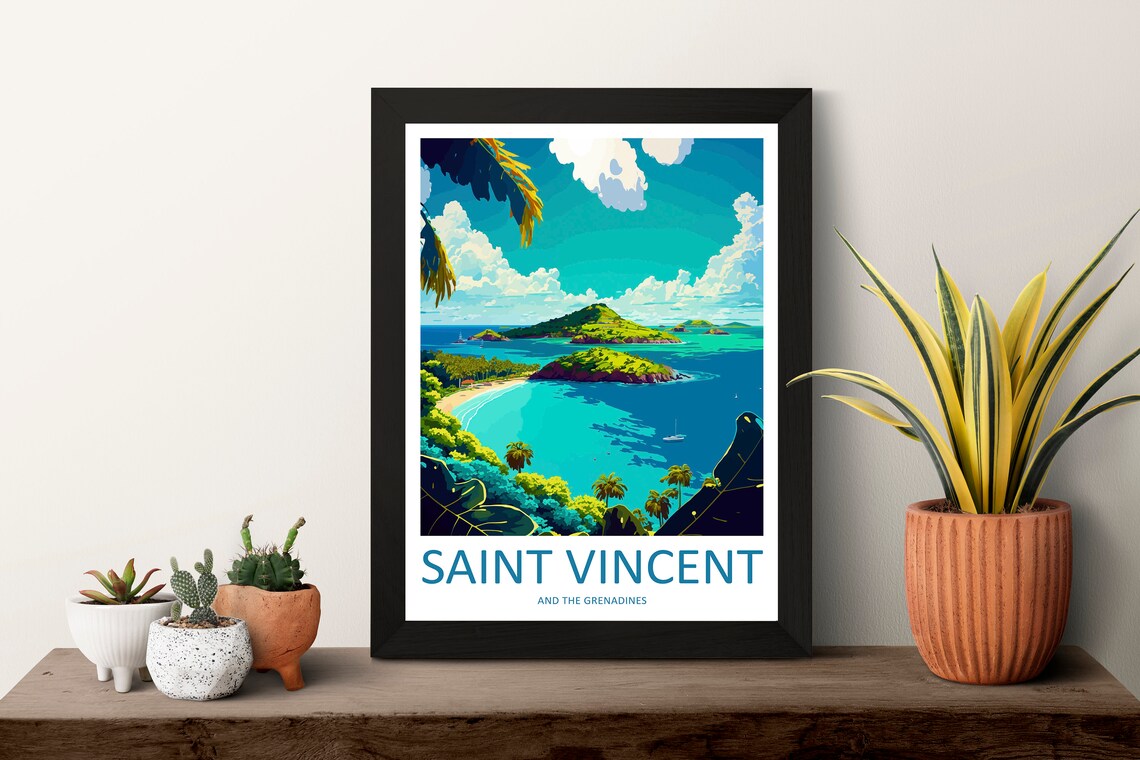 Saint Vincent and the Grenadines Travel Poster, Caribbean - Image 3