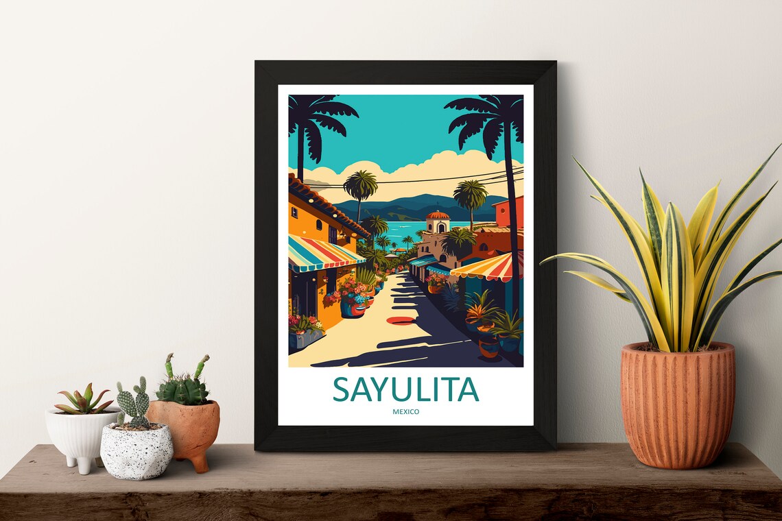 Sayulita Travel Poster, Mexico Wall Art - Image 3