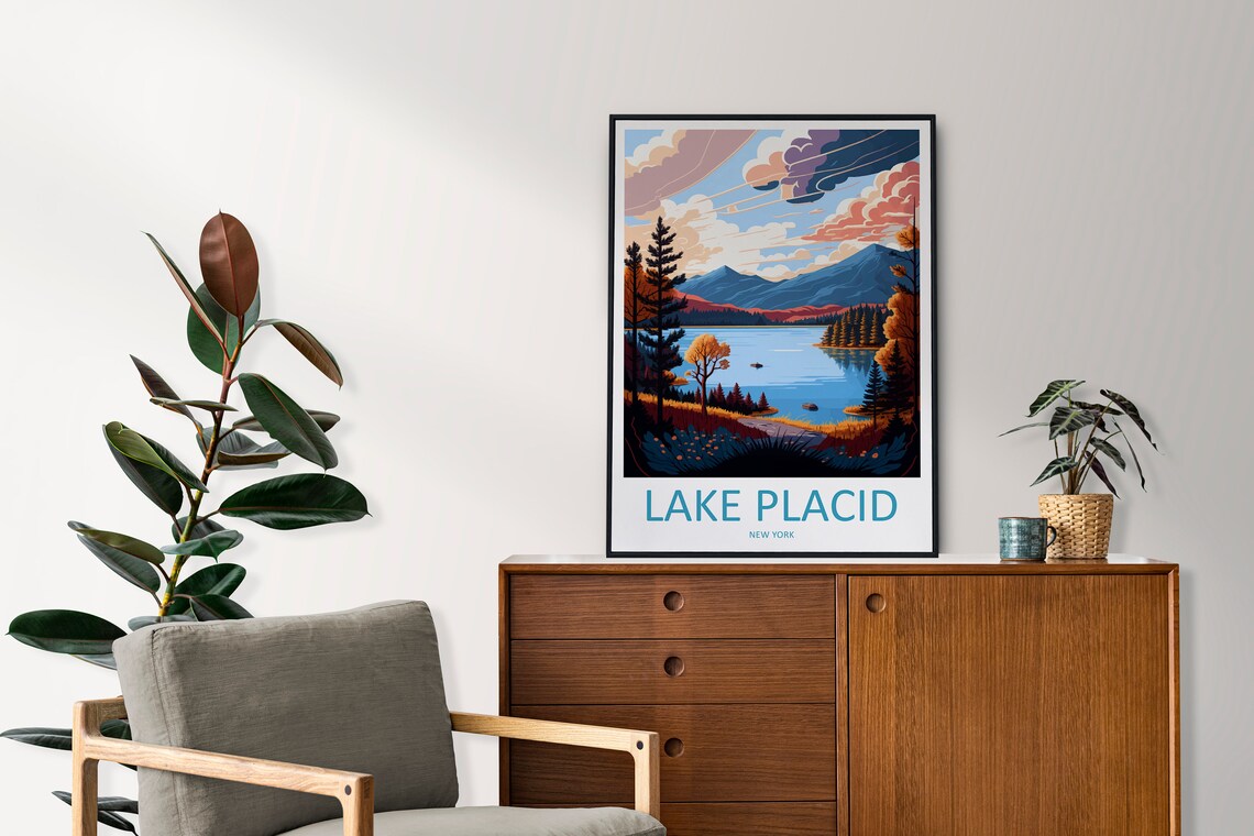Lake Placid Travel Poster, New York State Art Print - Image 2
