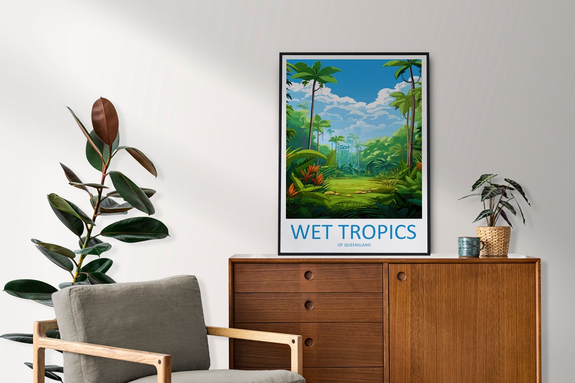 Wet Tropics Of Queensland Travel Print Wall Art Wet Tropics Of Queensland Wall Hanging Home Dcor Wet Tropics Of Queensland Gift Art Lovers - Image 2