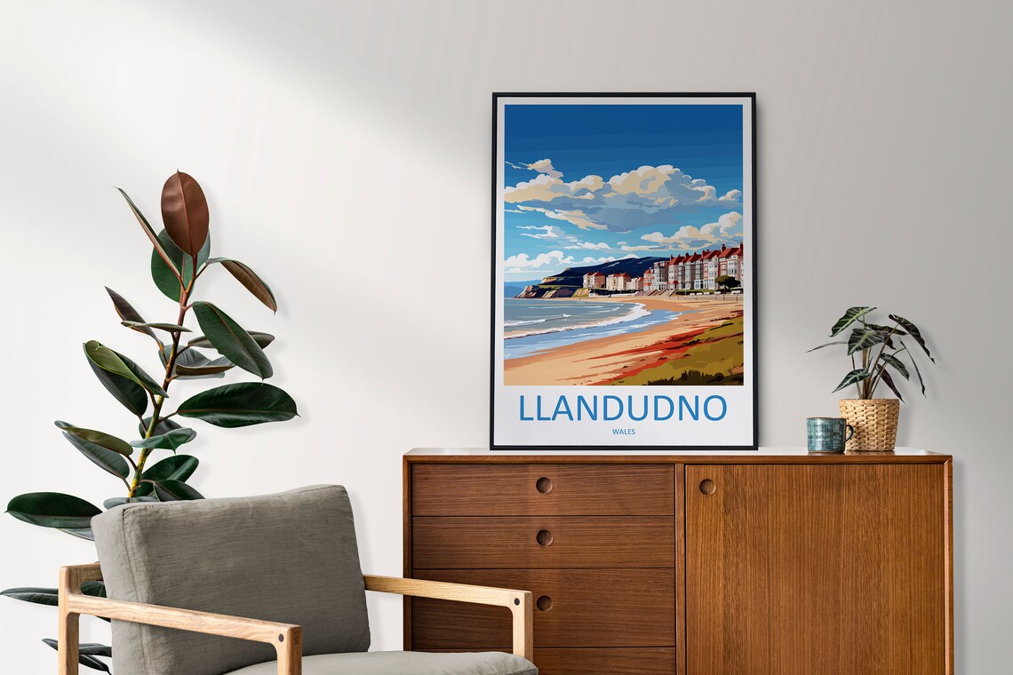 Llandudno Travel Print, Wales Wall Art - Image 2