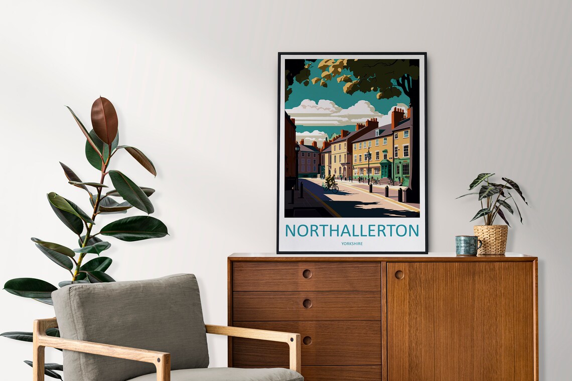 Northallerton Yorkshire England Historic Street Travel Poster - Image 2