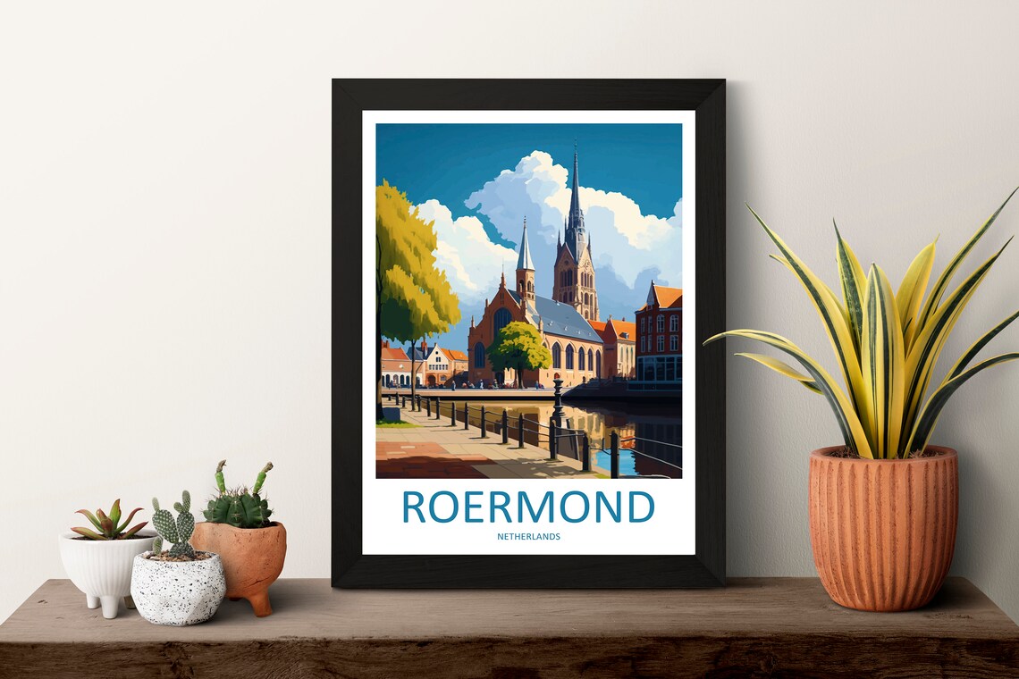 Roermond Travel Poster, Netherlands Place Print - Image 3