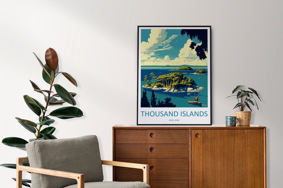 Thousand Islands Travel Poster, New York State View - Image 2