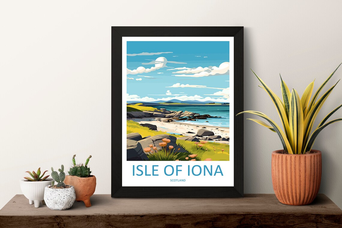 Isle Of Iona Travel Poster, Scotland Wall Decor - Image 3