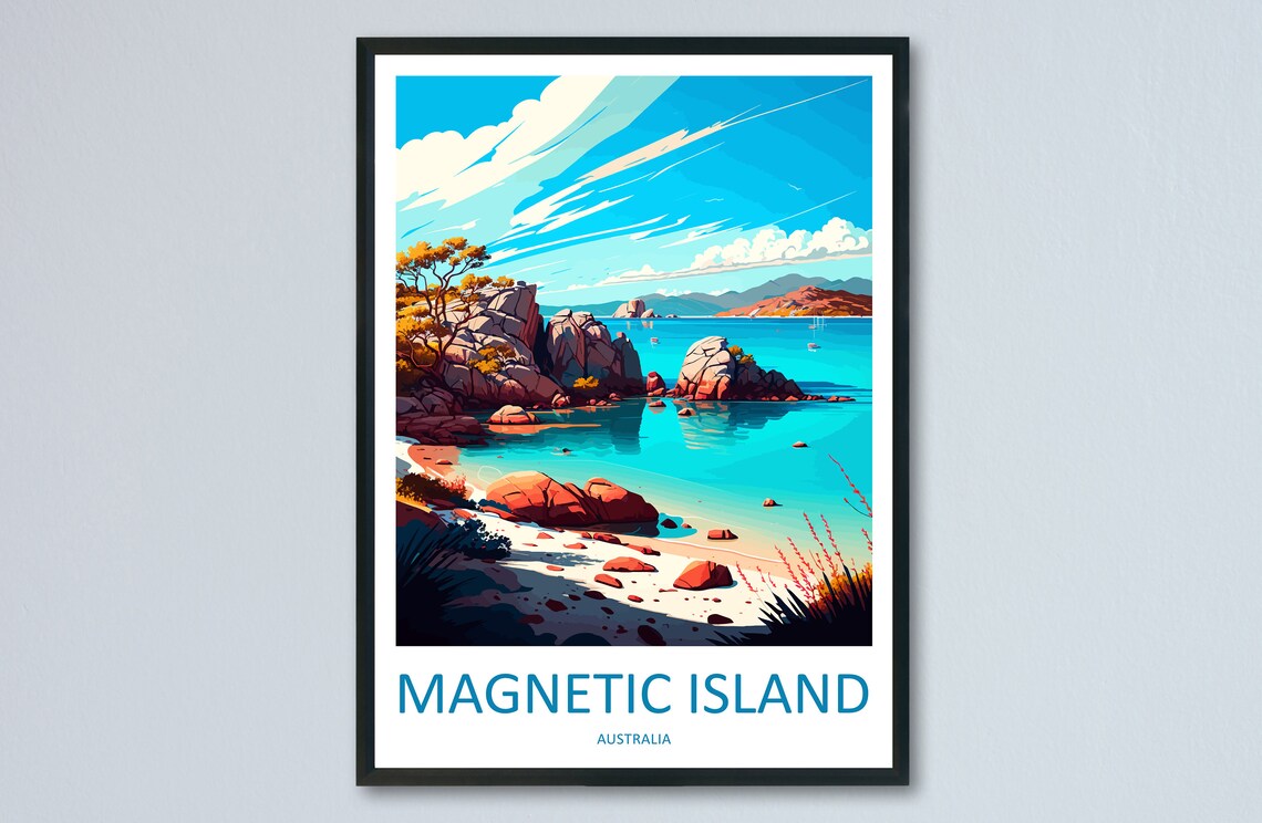 Magnetic Island Travel Poster, Australia Wall Art