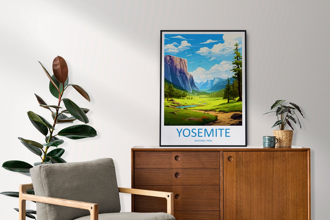 Yosemite National Park El Capitan Valley Scenic Travel Poster - Image 2