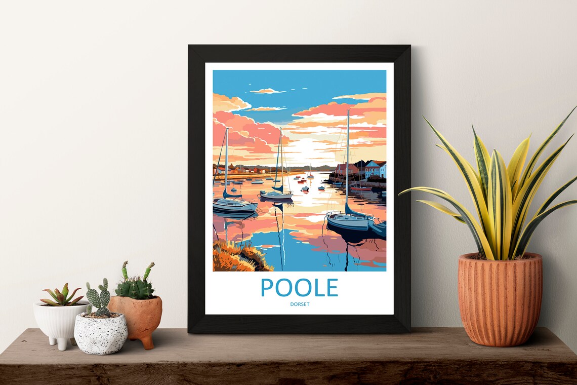 Poole Harbour Travel Poster, England Wall Decor - Image 3
