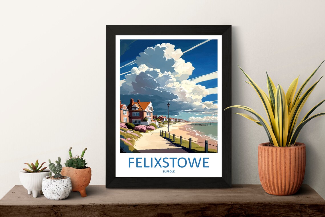 Felixstowe Travel Poster, England Art Print - Image 3