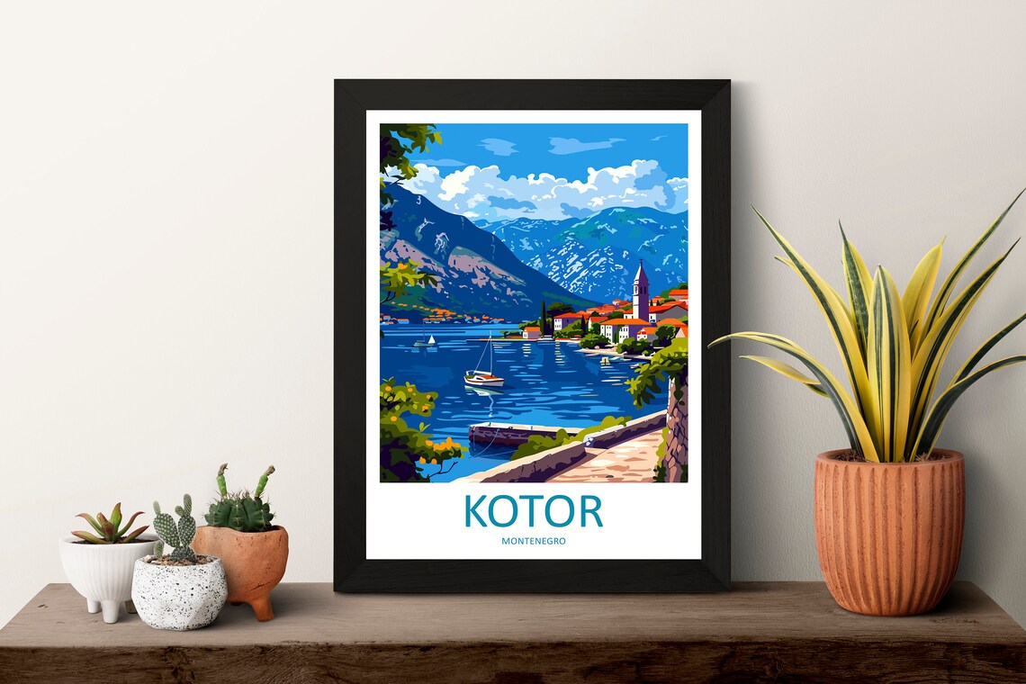 Kotor Landscape Art Print, Montenegro Wall Decor - Image 3
