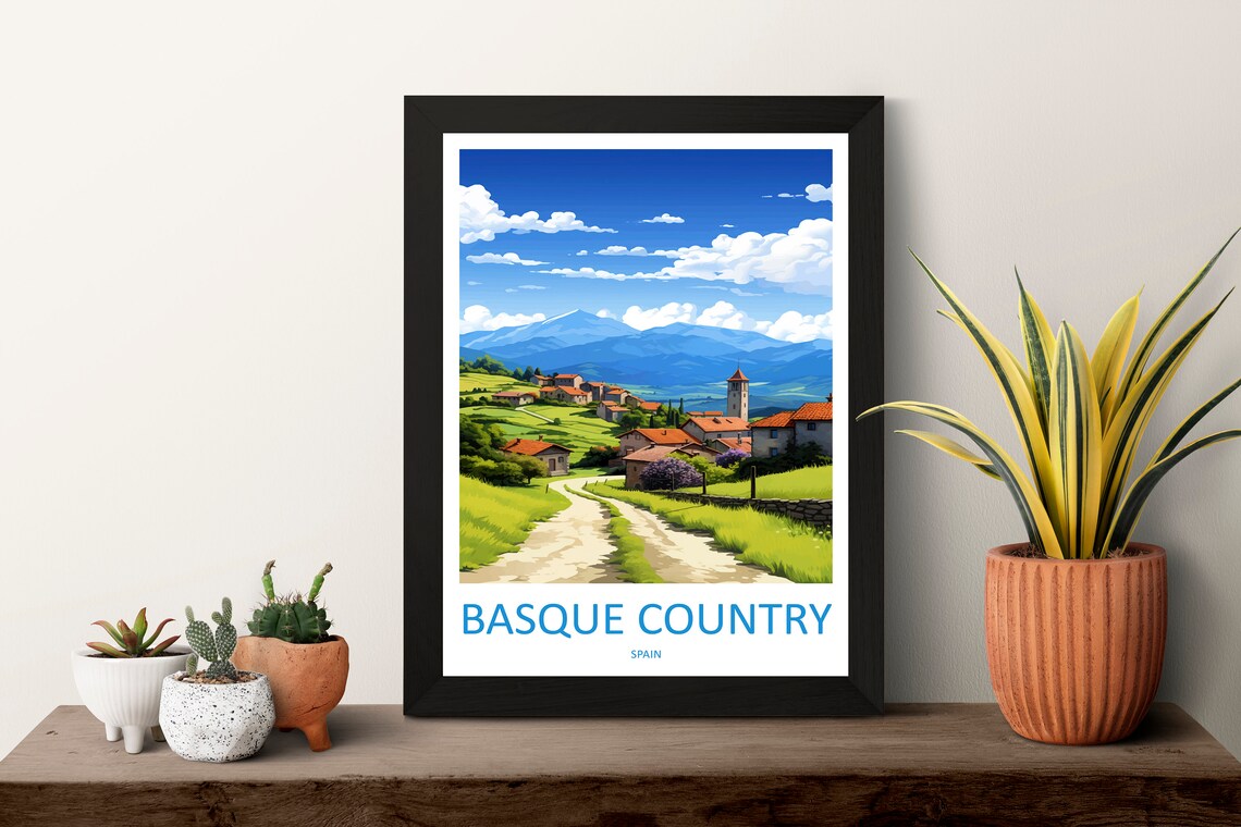 Basque Country Travel Poster, Spain Wall Art Print - Image 3