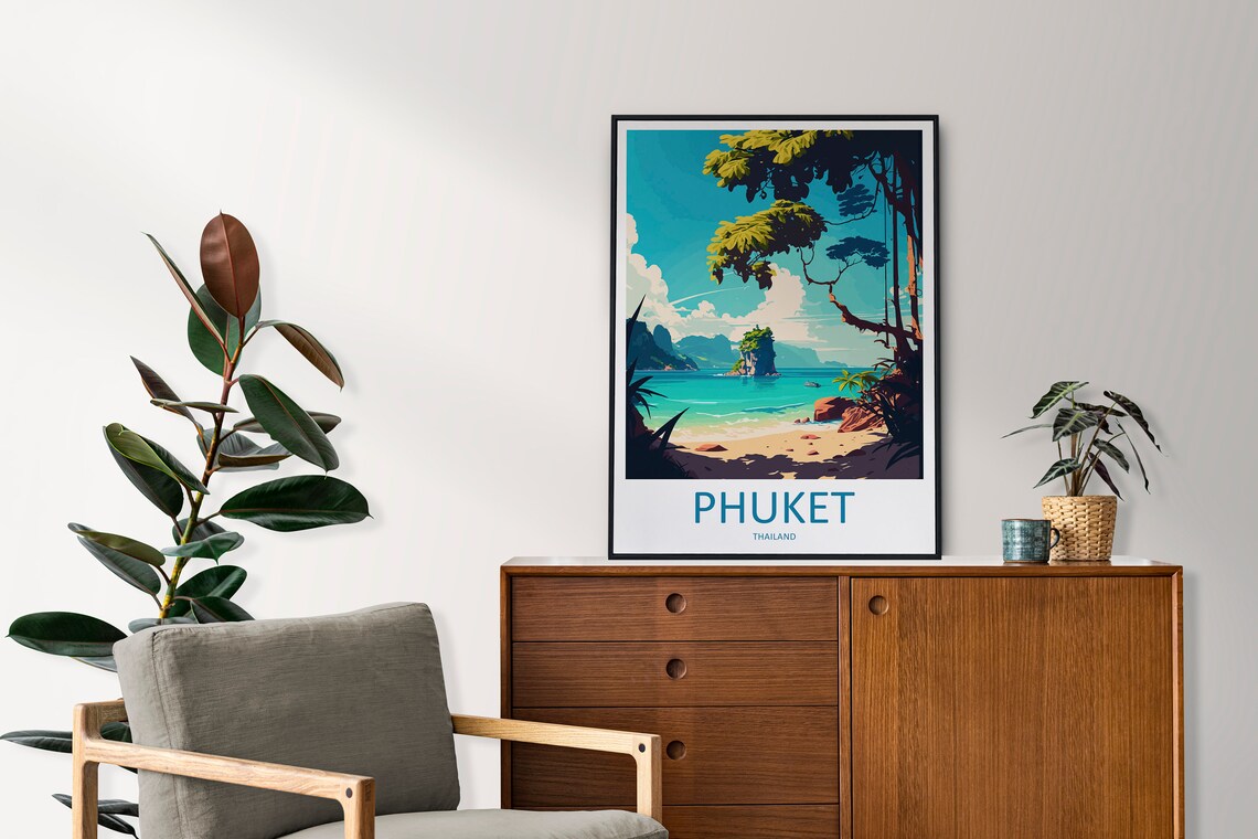Phuket Travel Poster, Thailand Place Print - Image 2