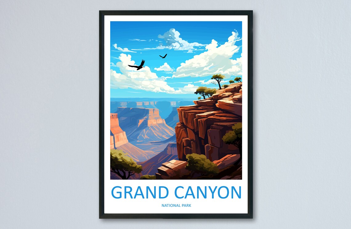 Grand Canyon National Park Travel Poster, Arizona Gift