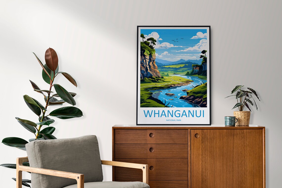 Whanganui National Park Travel Poster, Place Wall Art - Image 2