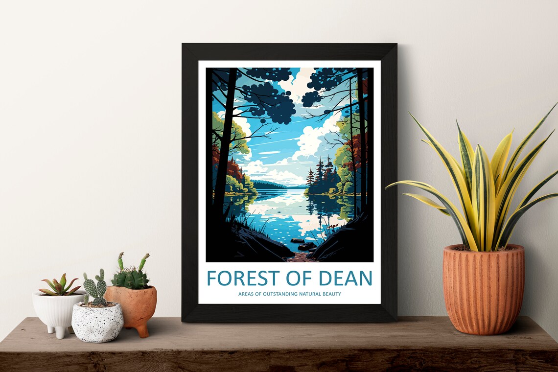 Forest of Dean Travel Poster, Travel Art - Image 3