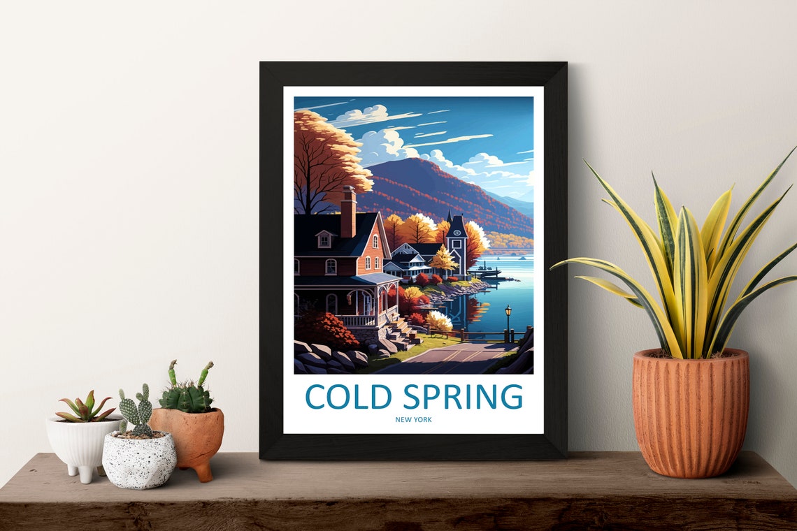 Cold Spring Hudson River Fall Foliage New York Travel Poster - Image 3