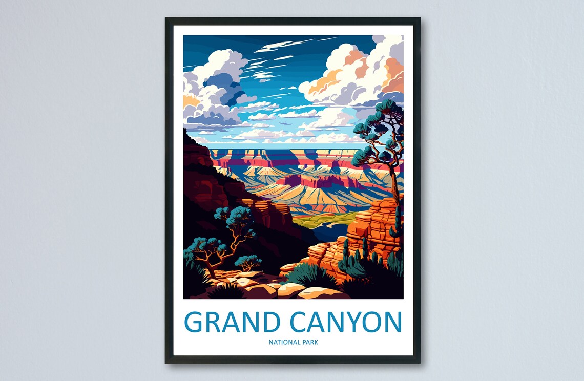 Grand Canyon National Park Travel Poster, Arizona Art