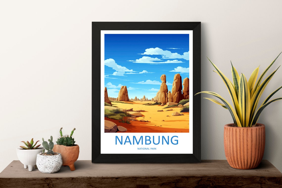 Nambung National Park Pinnacles Cluster Red Sand Australia Poster - Image 3