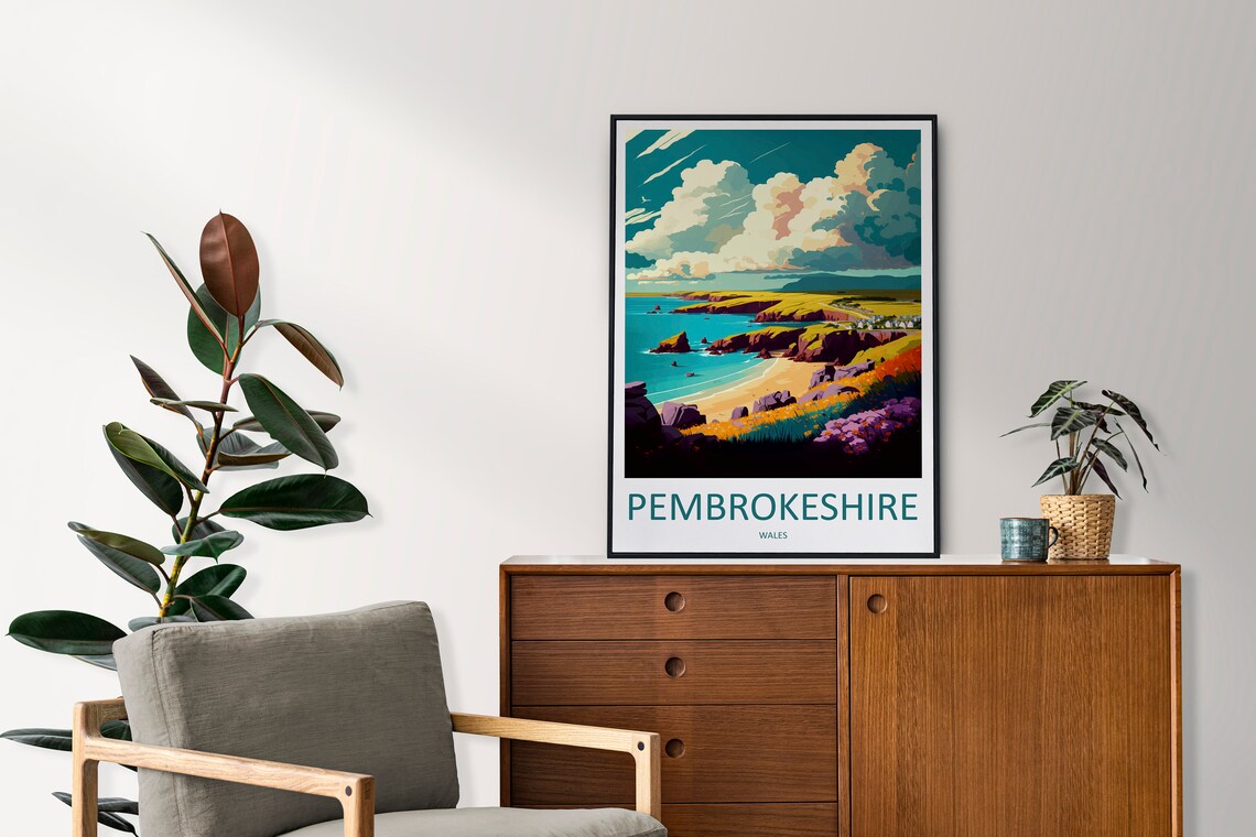 Pembrokeshire Landscape Art Print, Home Decor - Image 2