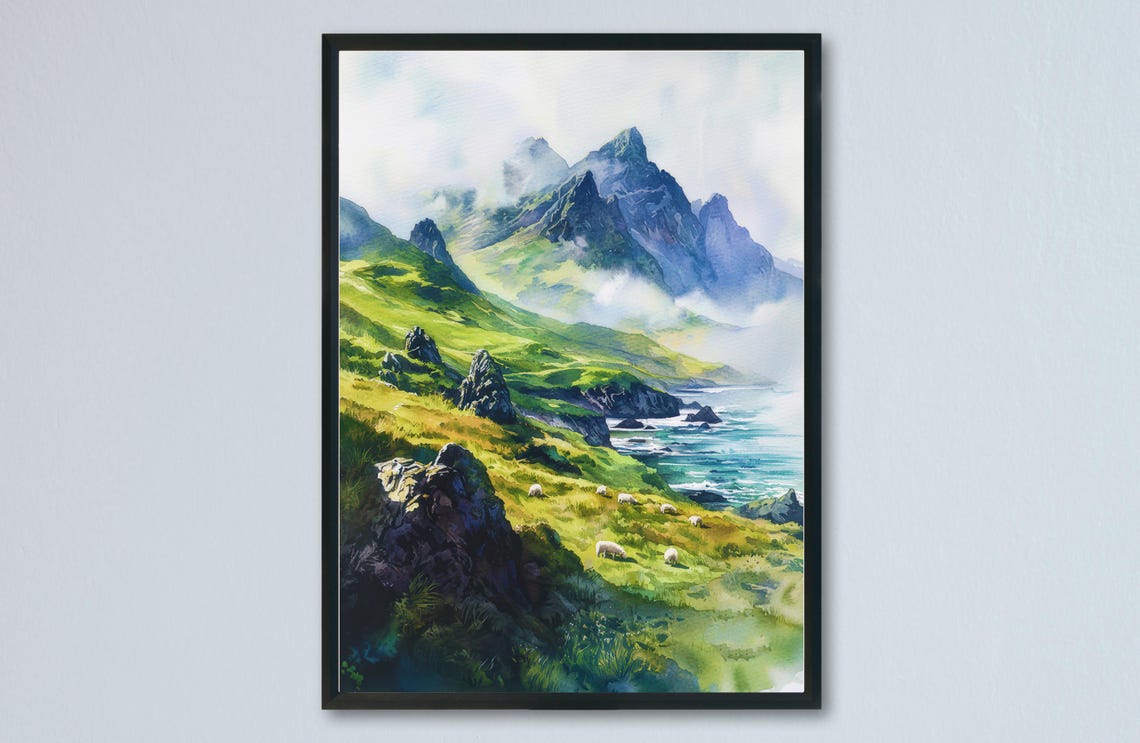 Isle Of Skye Watercolor Wall Art Print
