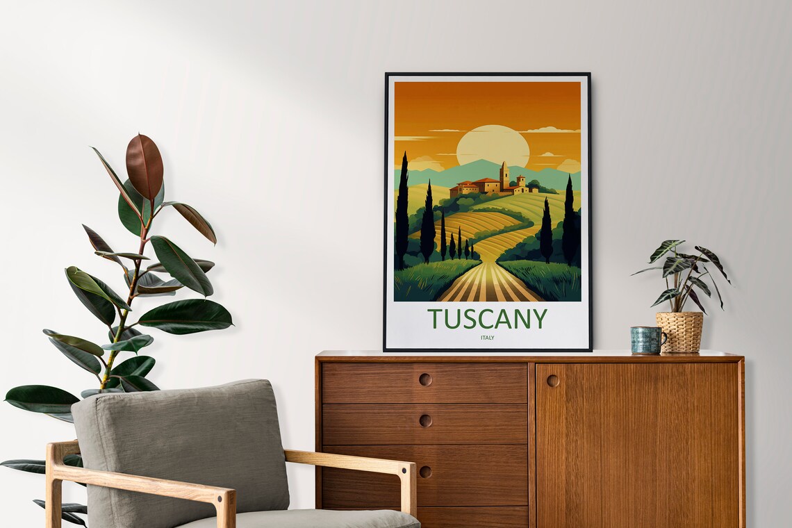 Tuscany Italy Wall Hanging Travel Poster - Image 2