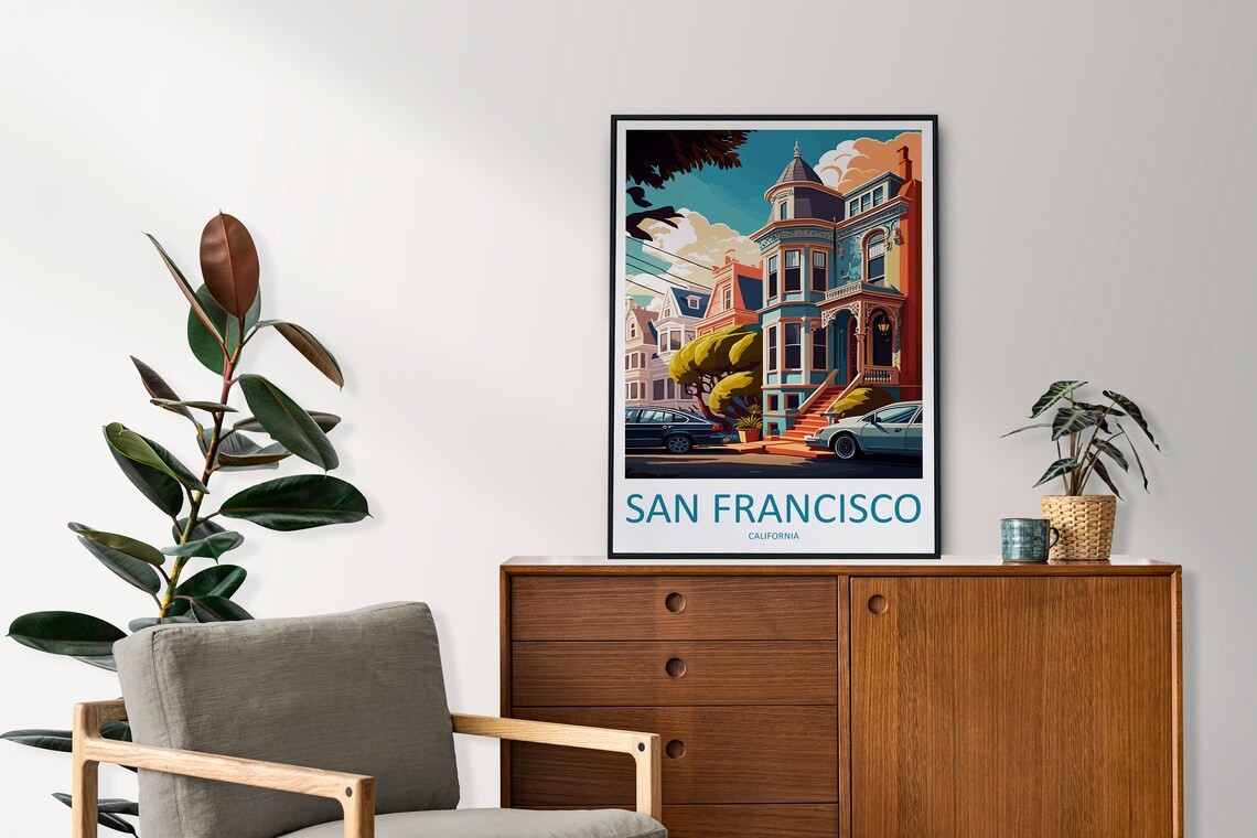 San Francisco Travel Poster, California Wall Art - Image 2
