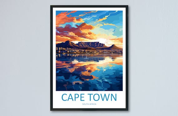 Cape Town Travel Print Wall Art Cape Town Wall Hanging Home Dcor Cape Town Gift Art Lovers South Africa Art Print Cape Town Wall Dcor Art