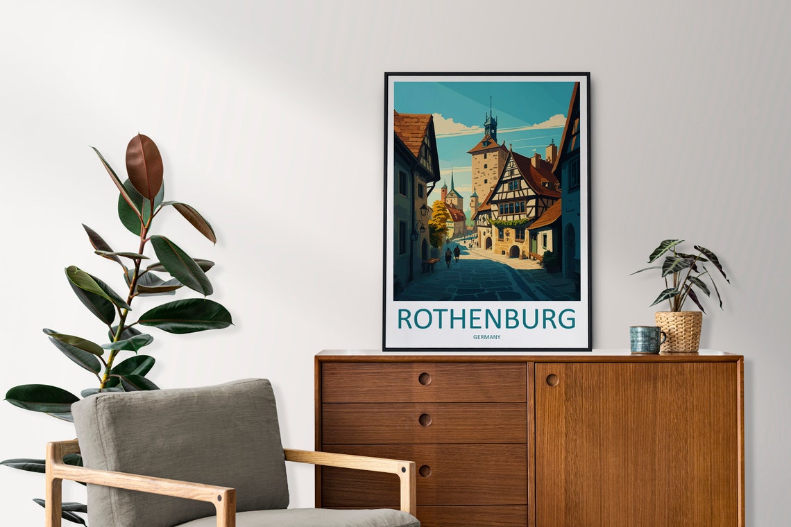 Rothenburg Travel Print Wall Art Rothenburg Wall Hanging Home Dcor Rothenburg Gift Art Lovers Germany Art Lover Gift Rothenburg Wall Dcor - Image 2