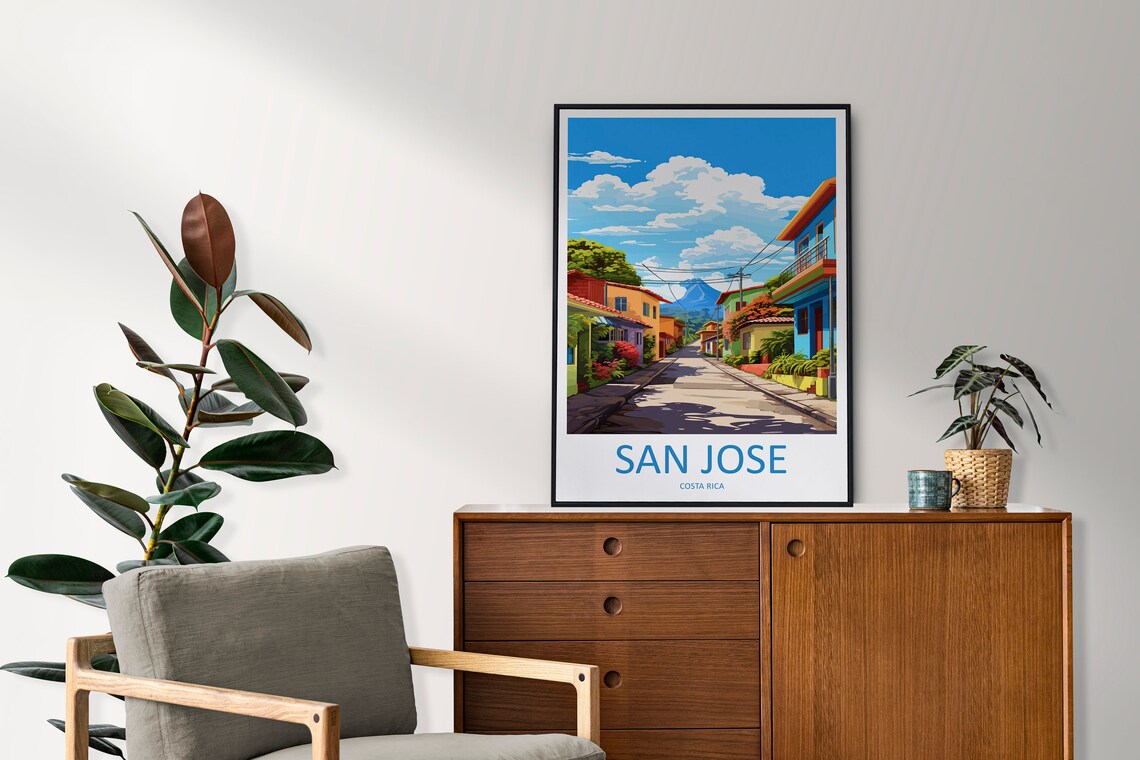 San Jose Travel Poster, Costa Rica Wall Art - Image 2