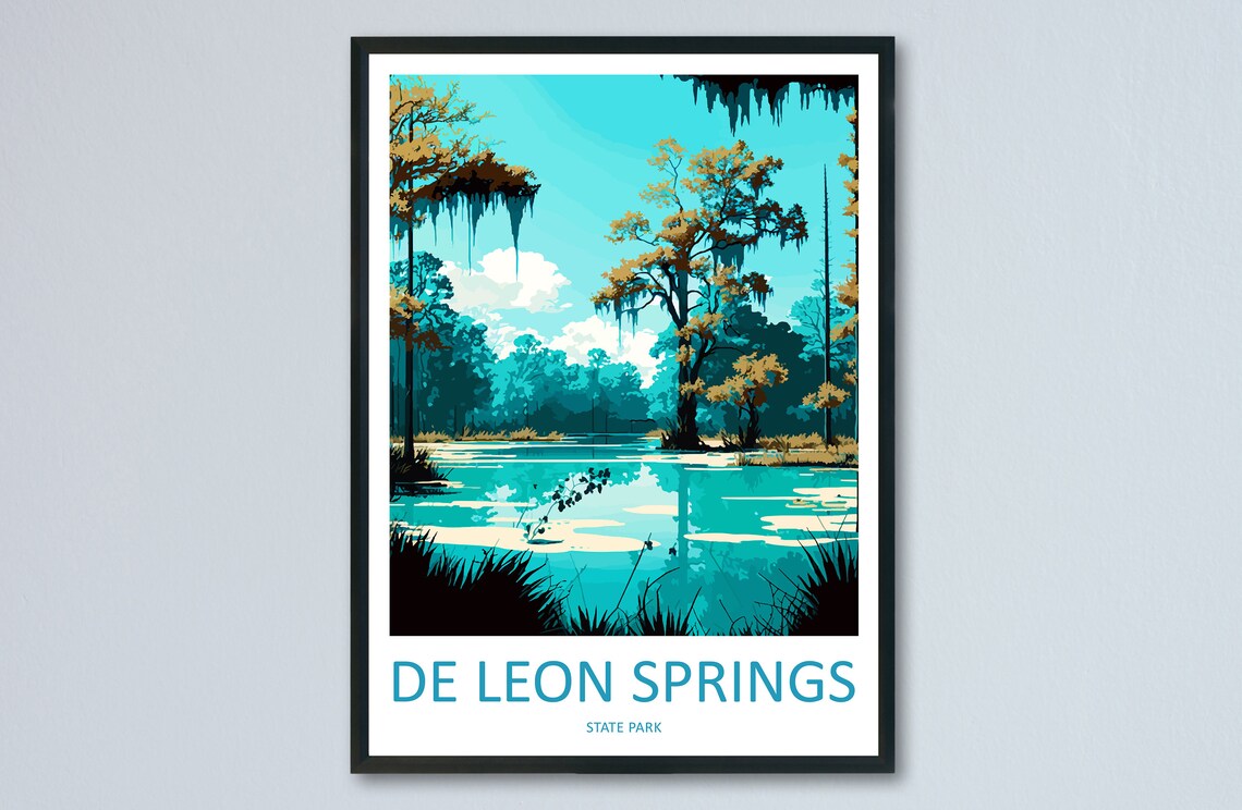De Leon Springs State Park Travel Poster, Florida