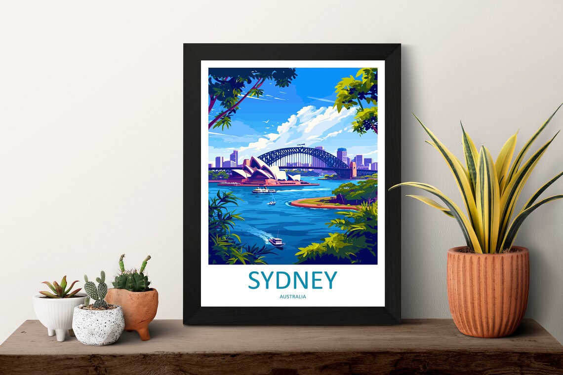 Sydney Opera House Travel Poster, Australia Wall Art - Image 3