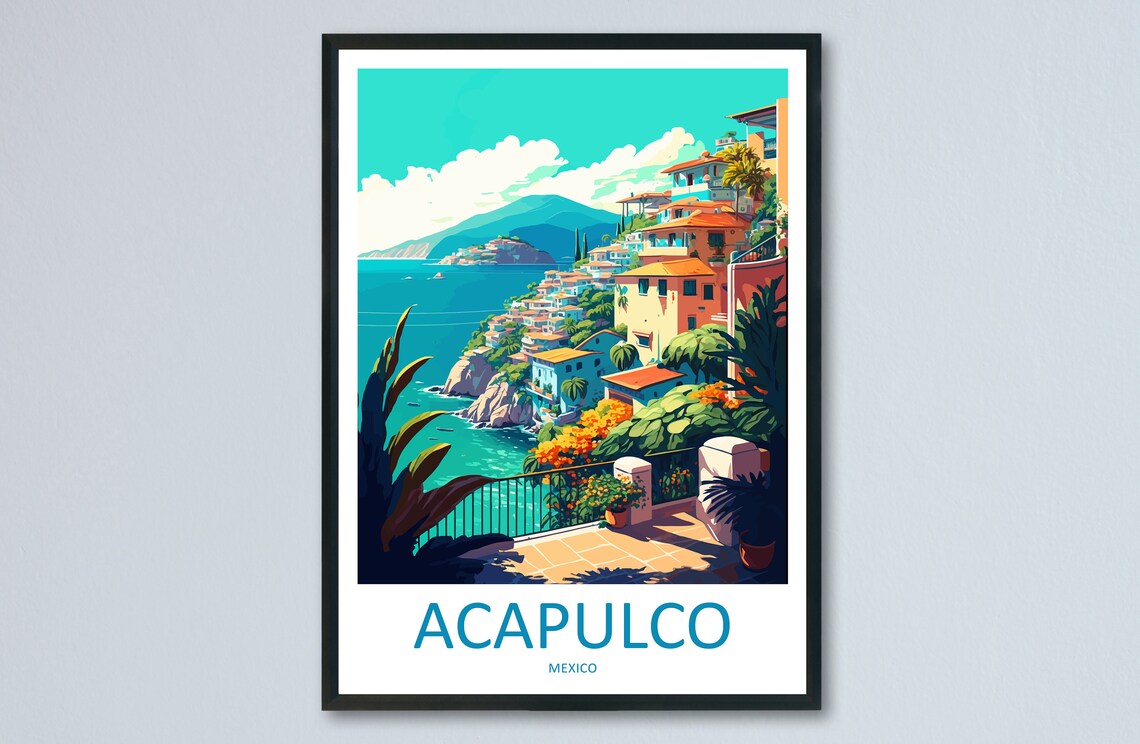 Acapulco Travel Poster, Travel Wall Art Print
