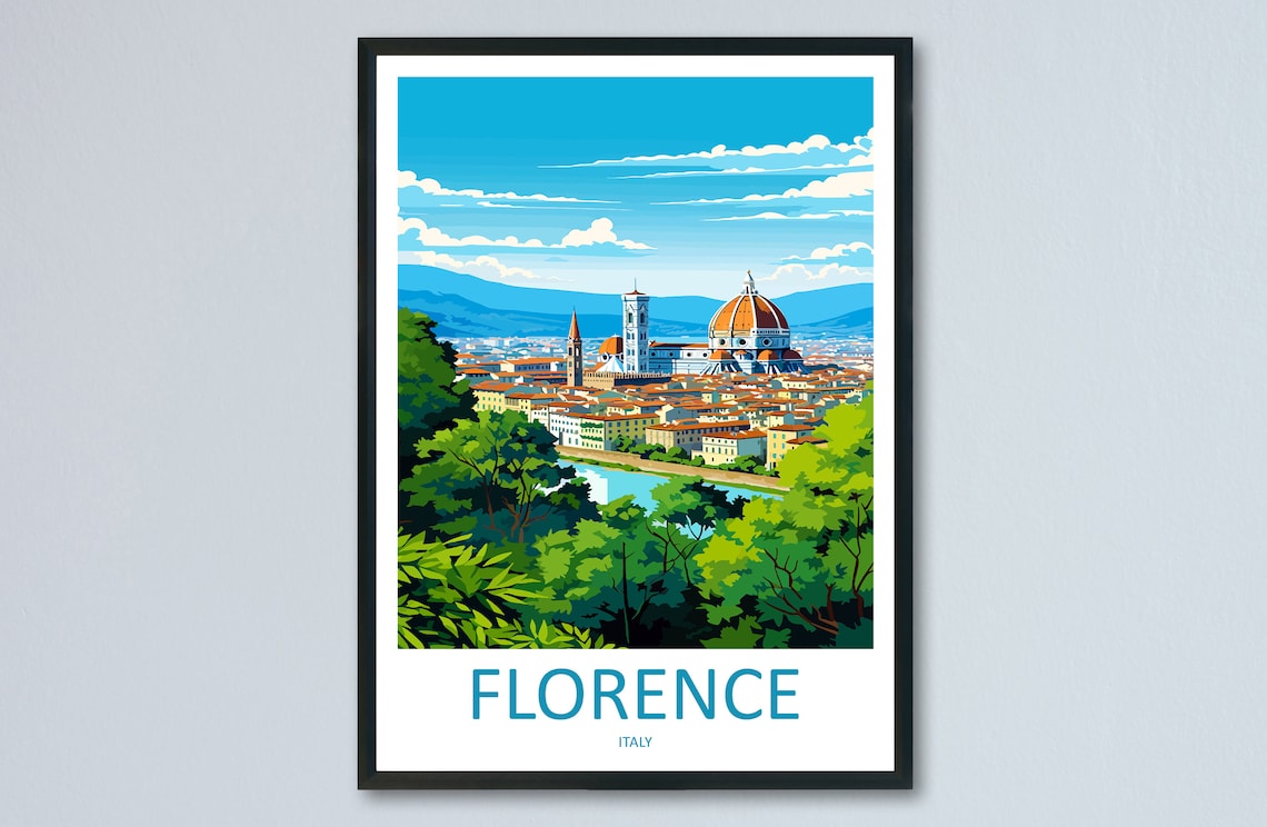 Florence Italy Travel Print Wall Art Poster