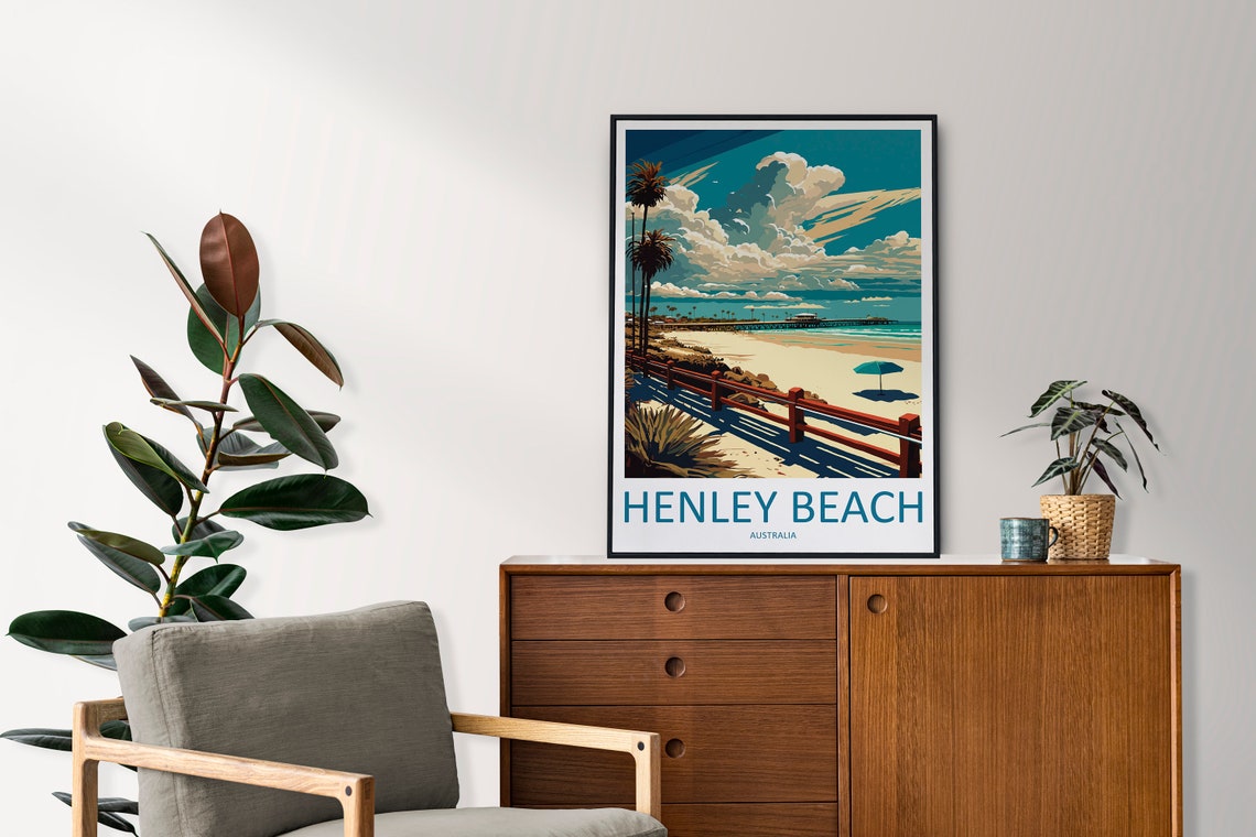 Henley Beach Jetty And Beachfront Boardwalk Australia Travel Poster - Image 2