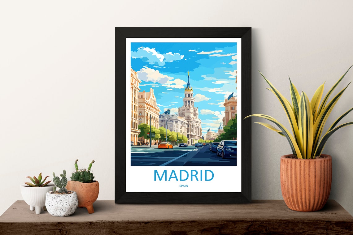 Madrid Spain Gran Via Metropolis Building Avenue View Poster - Image 3
