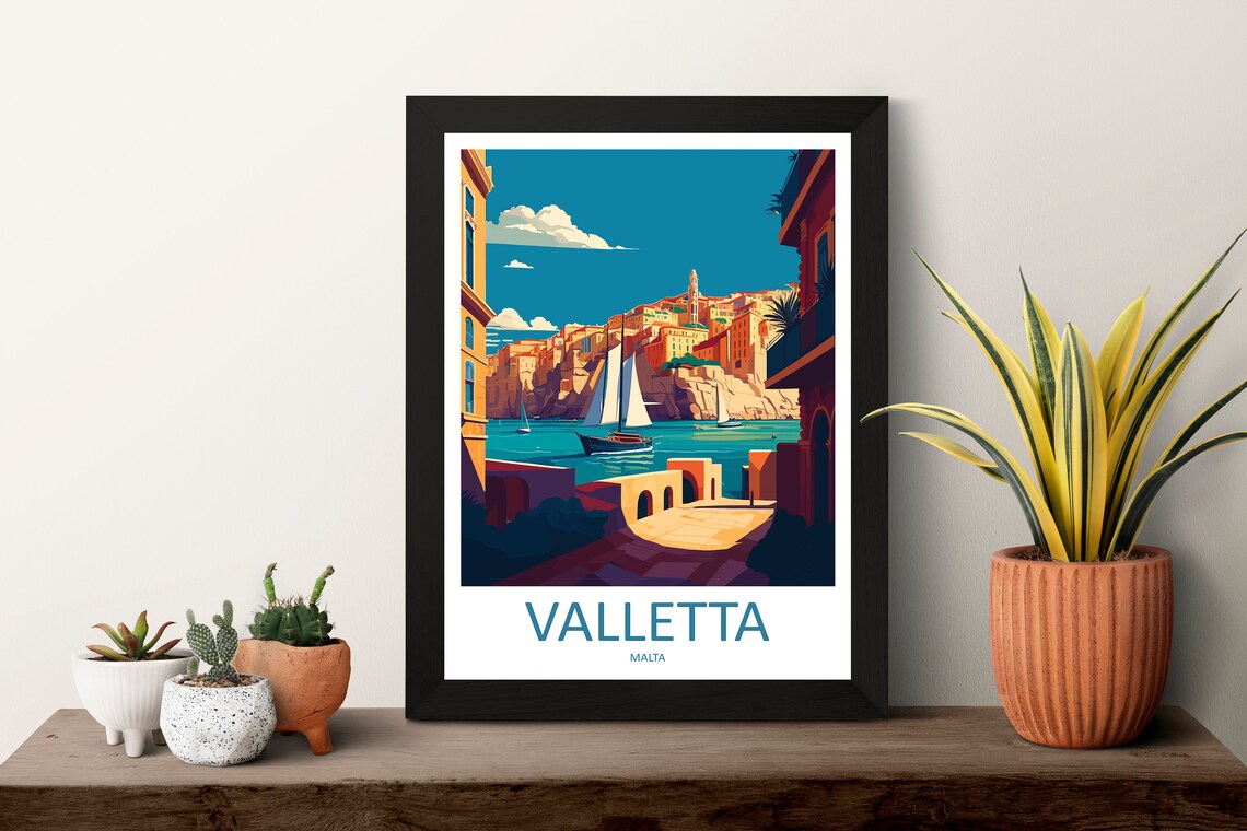Valletta Travel Print, Malta Travel Poster - Image 3