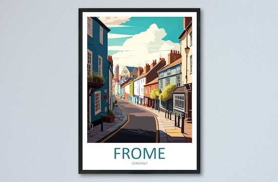 Frome Travel Poster, England Place Print