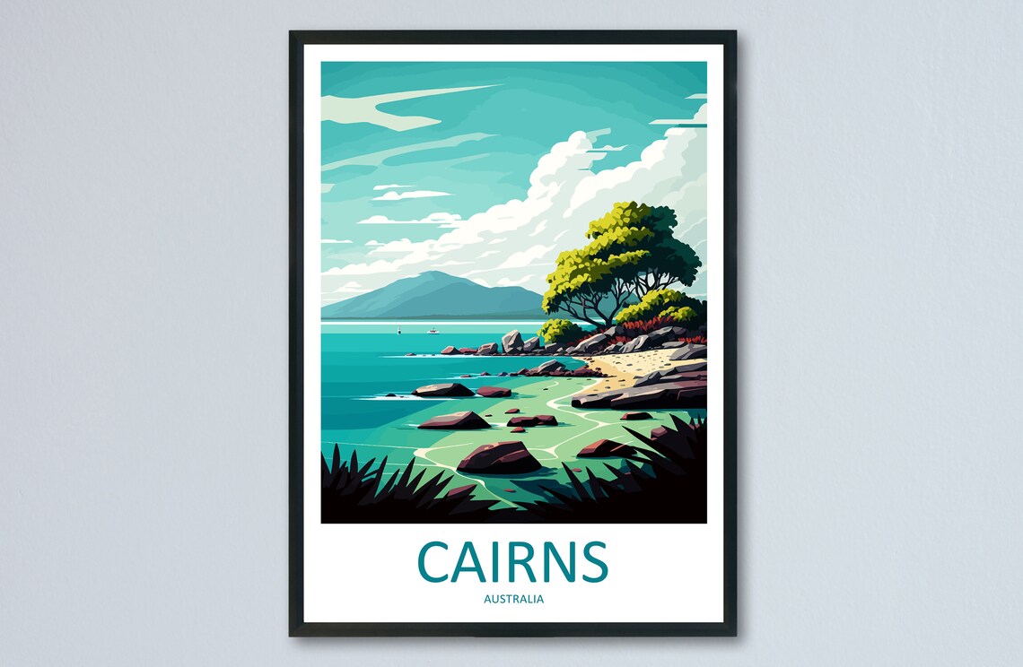Cairns Travel Poster, Australia Wall Decor