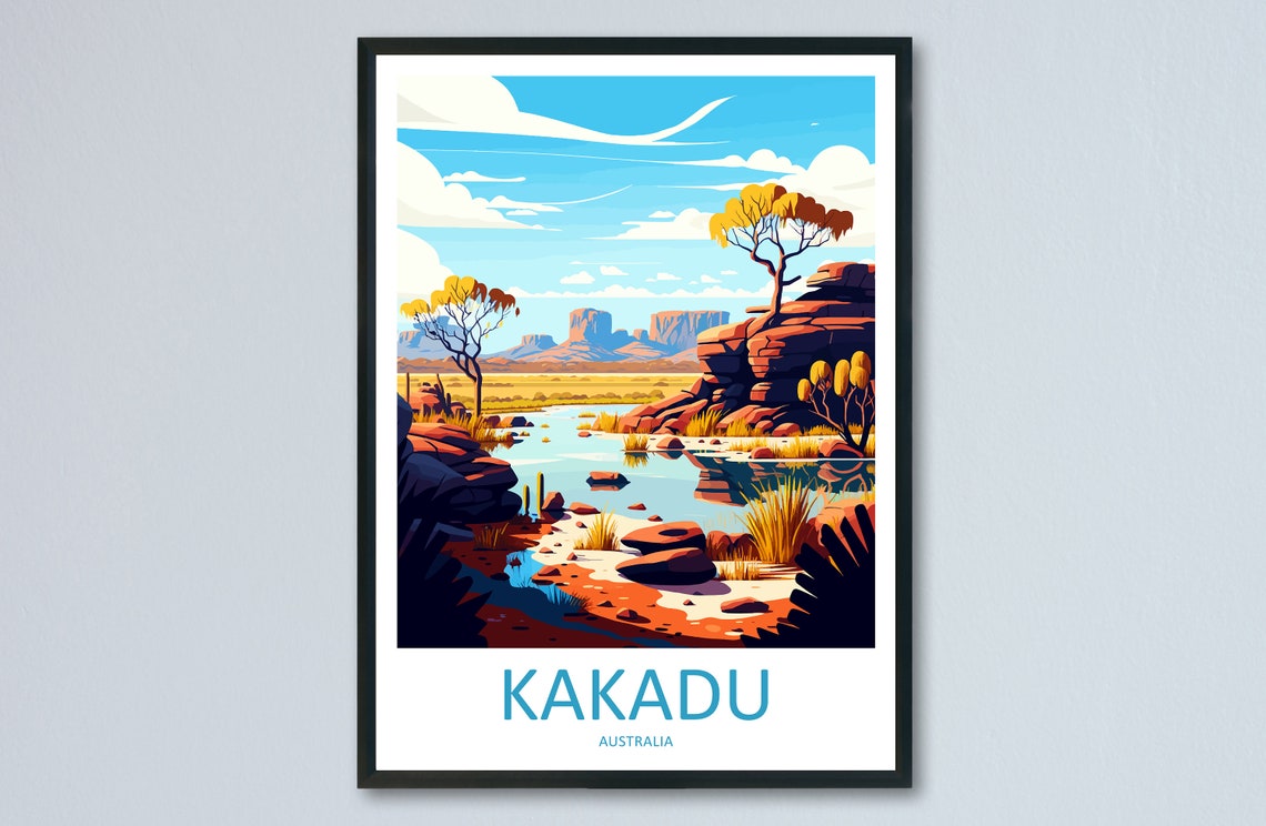 Kakadu Australia Northern Territory Wetlands Billabong Sunset Poster