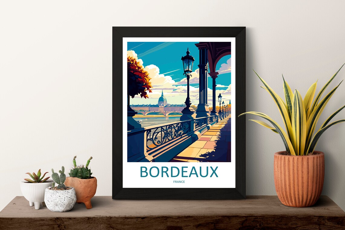 Bordeaux Travel Poster, France Wall Decor - Image 3