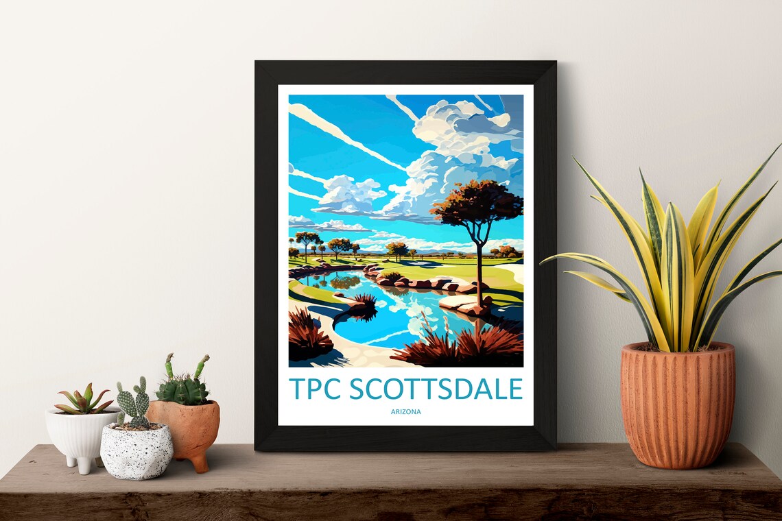 TPC Scottsdale Golf Travel Poster, Arizona Golf - Image 3