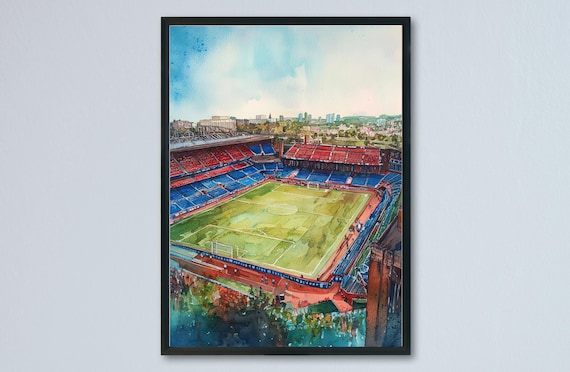 Selhurst Park Stadium Watercolor Crystal Palace Football Poster